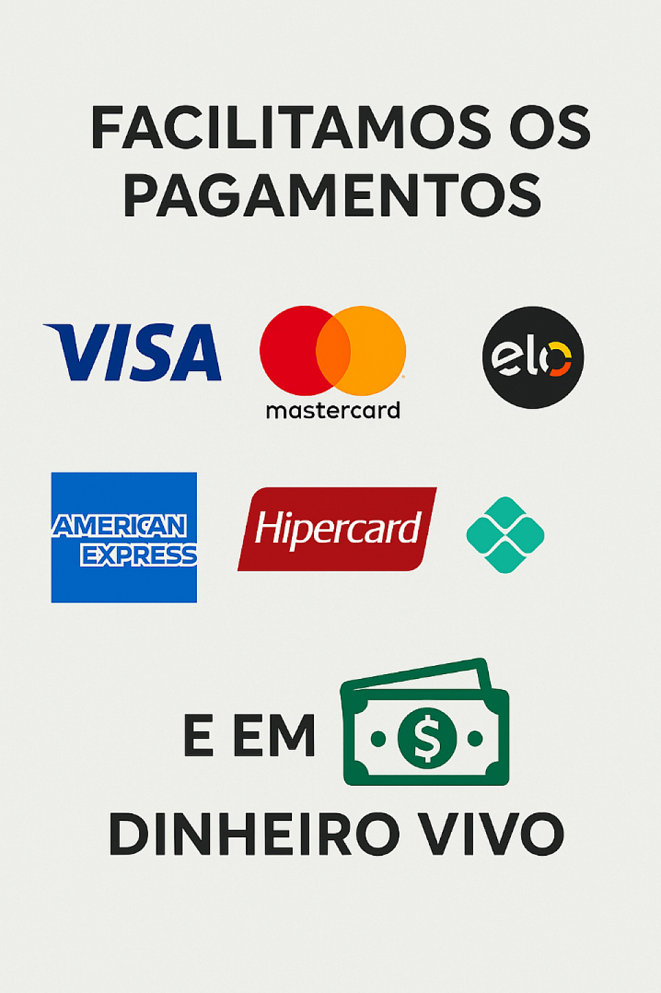Facilitamos o pagamento em até 5x no cartão 💳